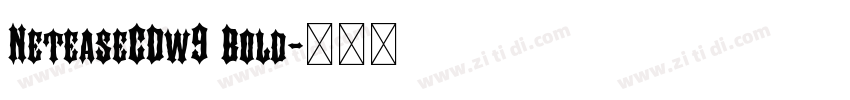 NeteaseCDw9 Bold字体转换